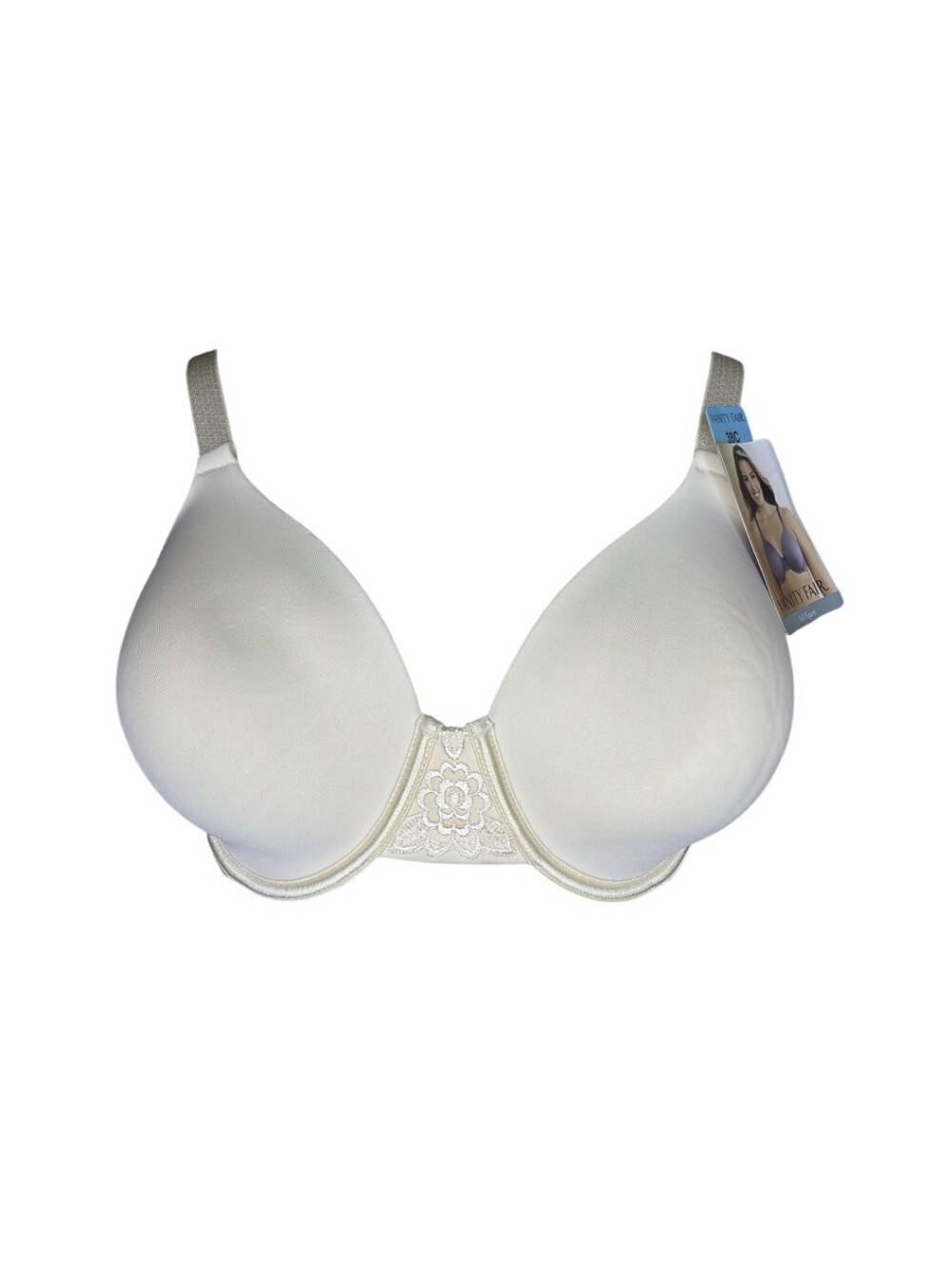 Vanity Fair Ivory Beauty Back Back Smoother Underwire Full Figure Bra Size 38 C